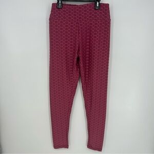 New Mix Textured Rose Leggings. Size L/XL.